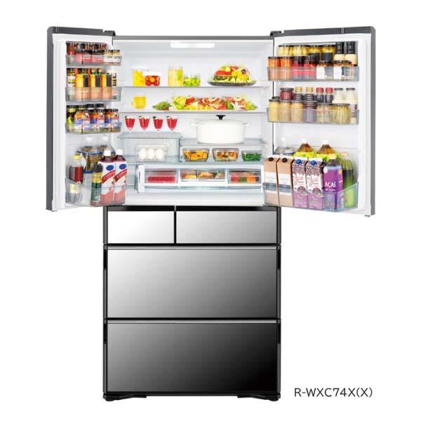 Tủ lạnh Hitachi R-WXC74X dung tích 735L mặt gương 2025-2026